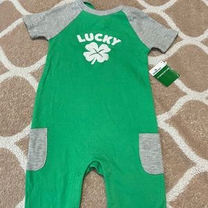 New LUCKY Charm Green/Gray Toddler Jumper with Snaps
